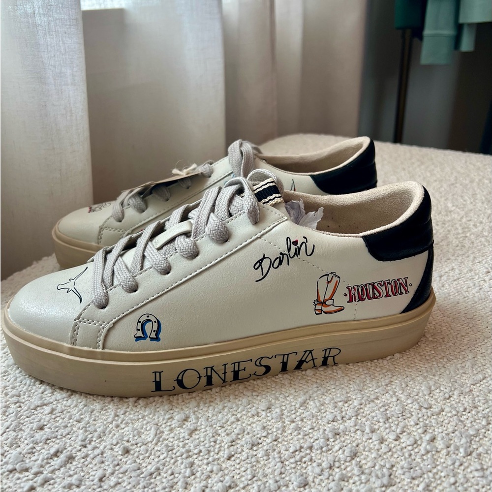 Shu Shop Reba Texas Themed Womens Sneaker New